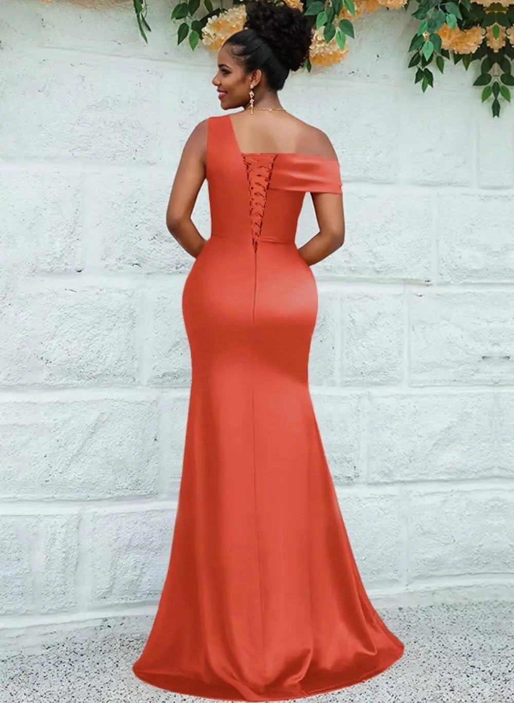 Pleated One-Shoulder Mermaid Bridesmaid Dress - Luzilly Bridal & Apparel