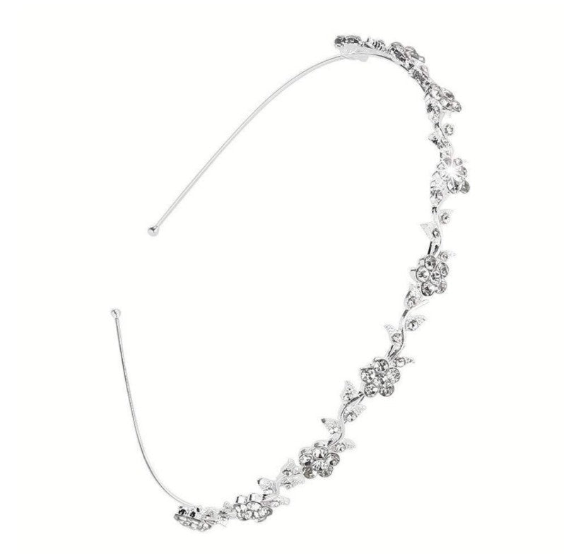 Plum blossom rhinestone bridal headband hair ornament headdress - Luzilly Bridal & Apparel