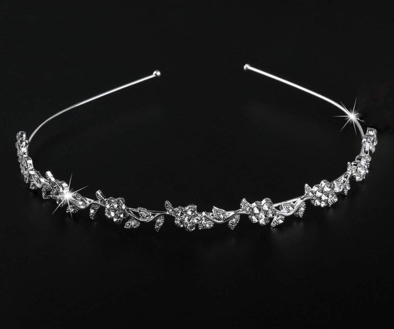 Plum blossom rhinestone bridal headband hair ornament headdress - Luzilly Bridal & Apparel