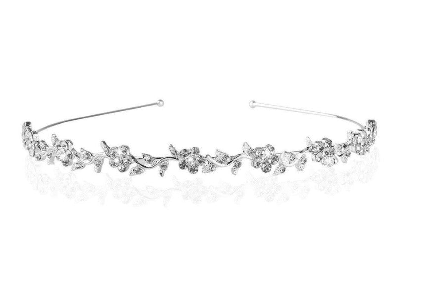 Plum blossom rhinestone bridal headband hair ornament headdress - Luzilly Bridal & Apparel