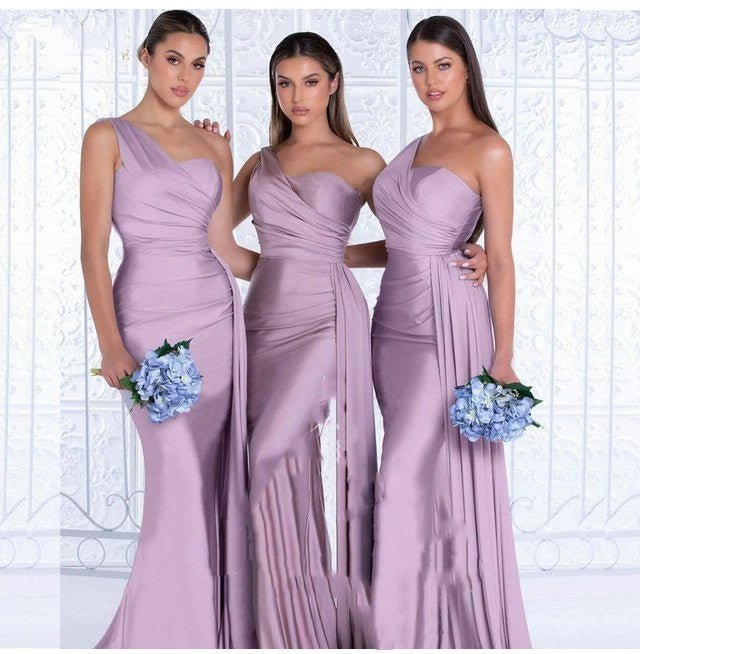 Plus Size Fat MM Mermaid One Shoulder Elegant Wedding Dress - Luzilly Bridal & Apparel