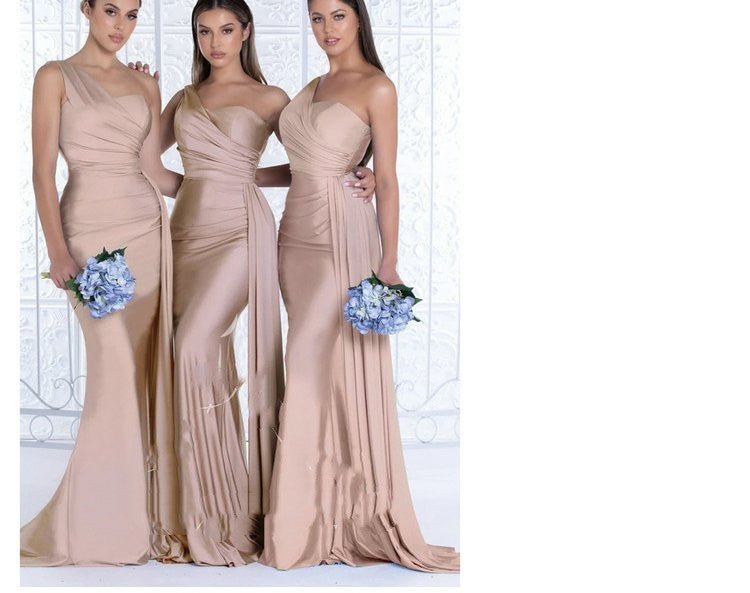 Plus Size Fat MM Mermaid One Shoulder Elegant Wedding Dress - Luzilly Bridal & Apparel