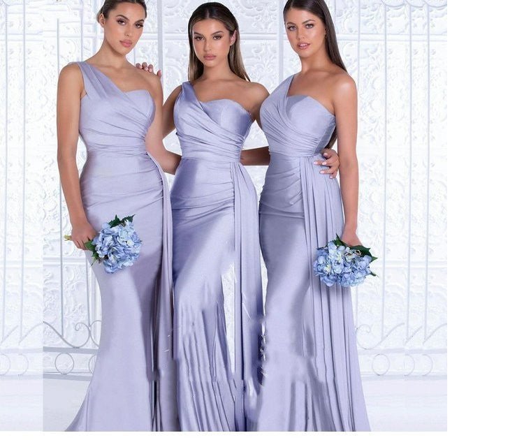 Plus Size Fat MM Mermaid One Shoulder Elegant Wedding Dress - Luzilly Bridal & Apparel