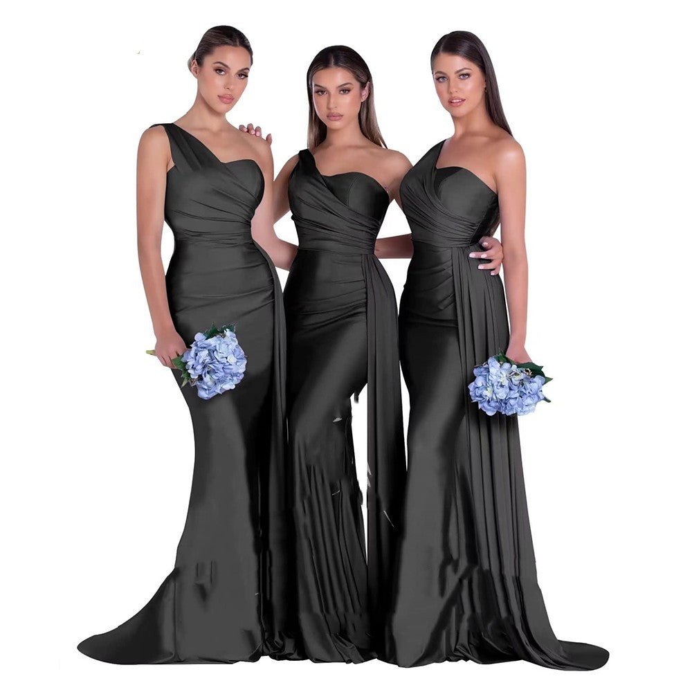 Plus Size Fat MM Mermaid One Shoulder Elegant Wedding Dress - Luzilly Bridal & Apparel