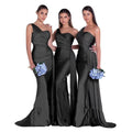 Plus Size Fat MM Mermaid One Shoulder Elegant Wedding Dress - Luzilly Bridal & Apparel