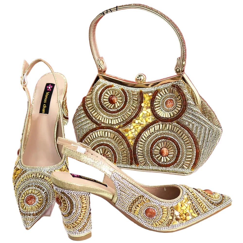 Popularity Italian Women's Pointed Shoes And Bag Set GFD453 - Luzilly Bridal & Apparel