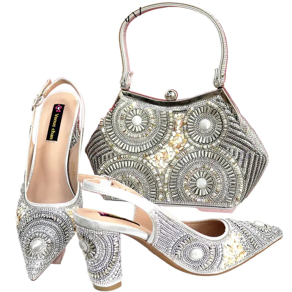 Popularity Italian Women's Pointed Shoes And Bag Set GFD453 - Luzilly Bridal & Apparel
