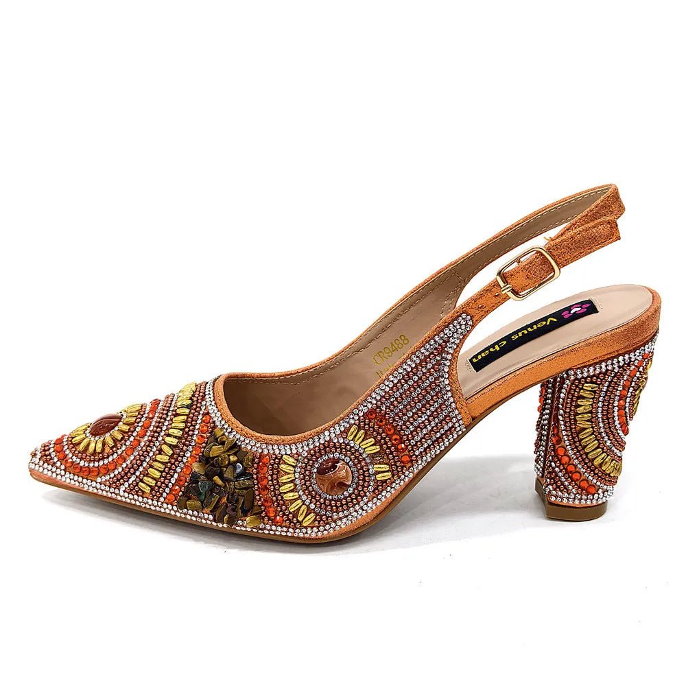 Popularity Italian Women's Pointed Shoes And Bag Set GFD453 - Luzilly Bridal & Apparel