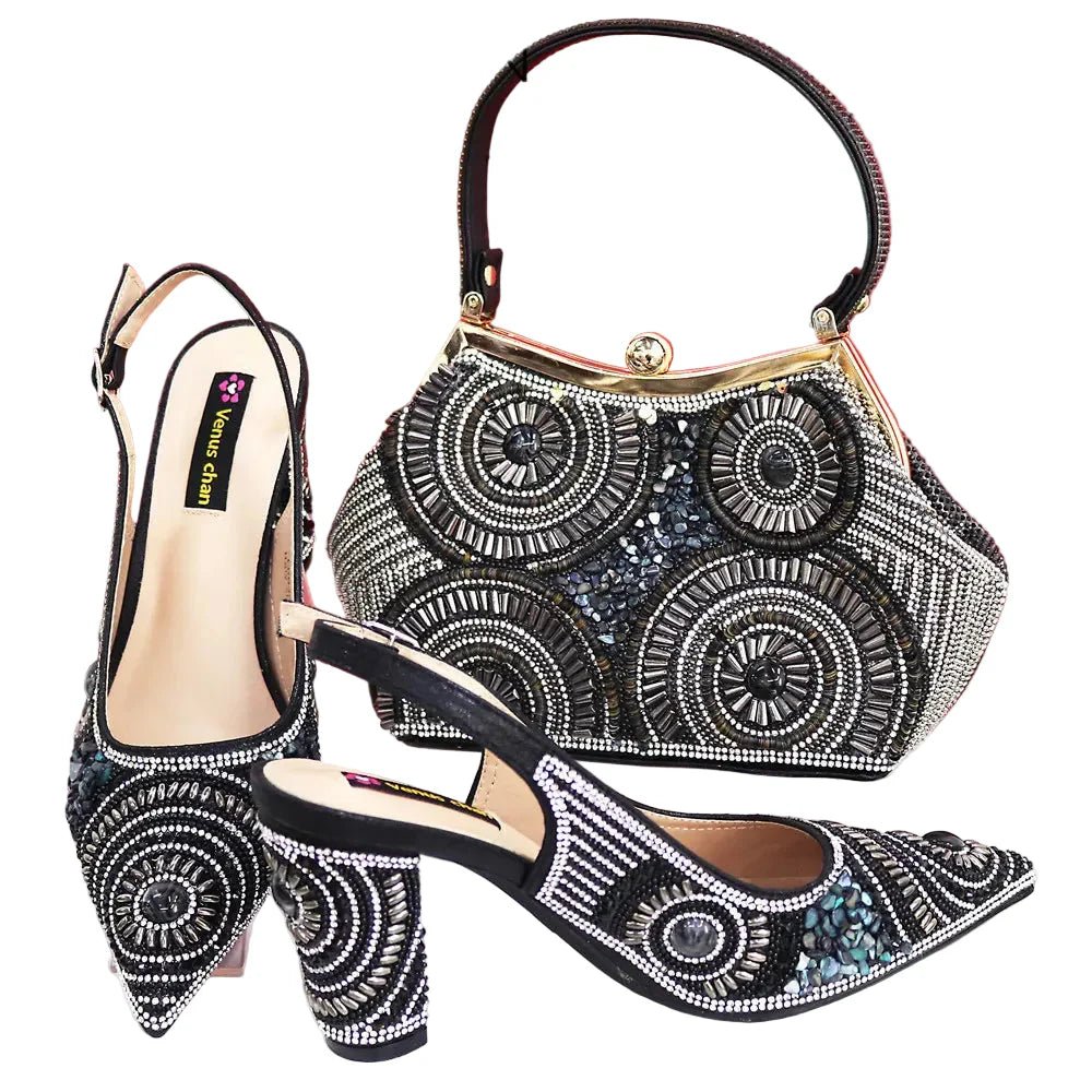 Popularity Italian Women's Pointed Shoes And Bag Set GFD453 - Luzilly Bridal & Apparel