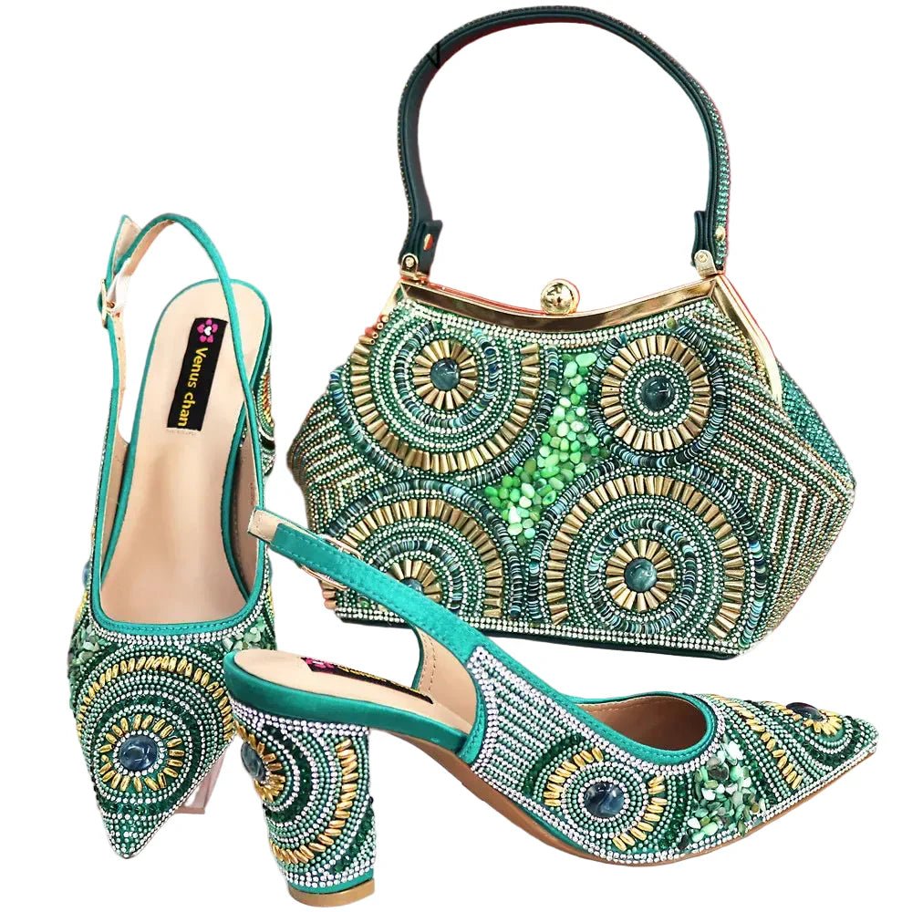 Popularity Italian Women's Pointed Shoes And Bag Set GFD453 - Luzilly Bridal & Apparel