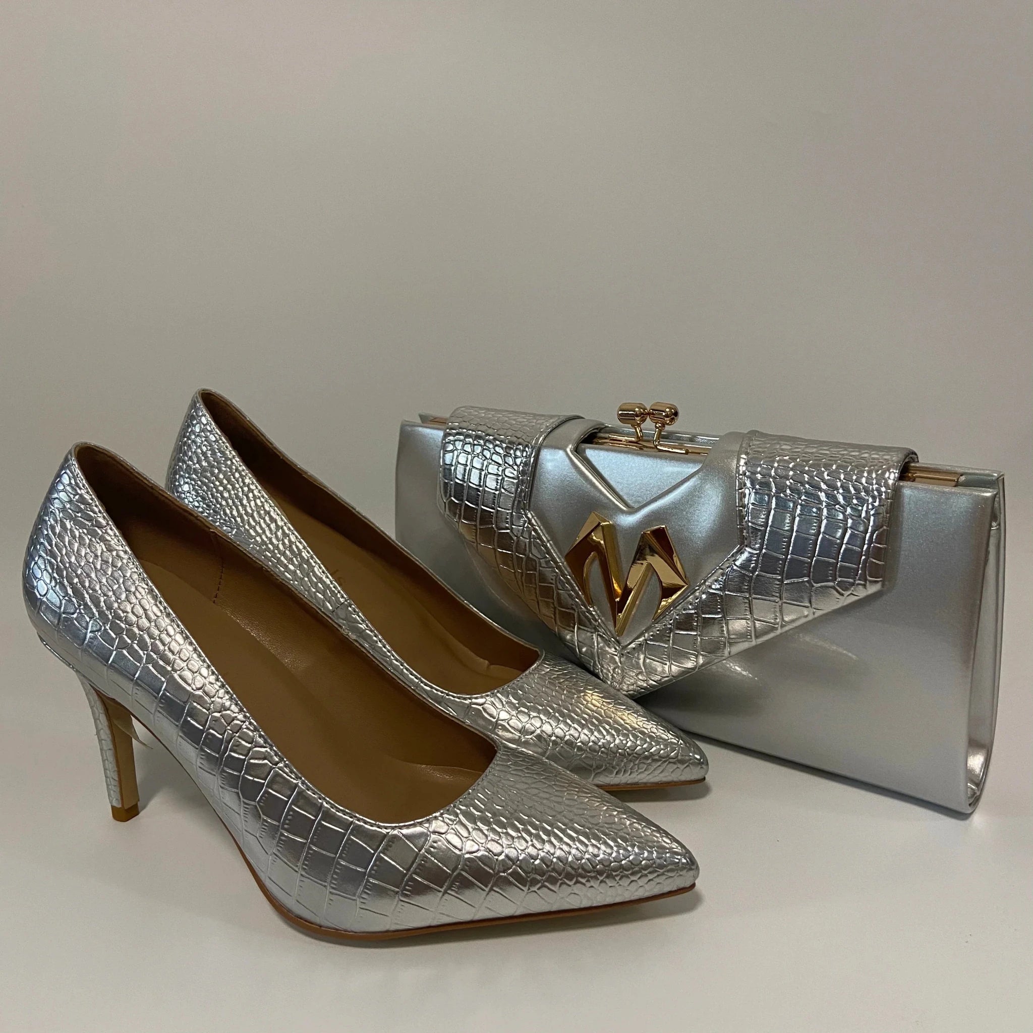 Pretty High Heel Shoes And Bag - Luzilly Bridal & Apparel
