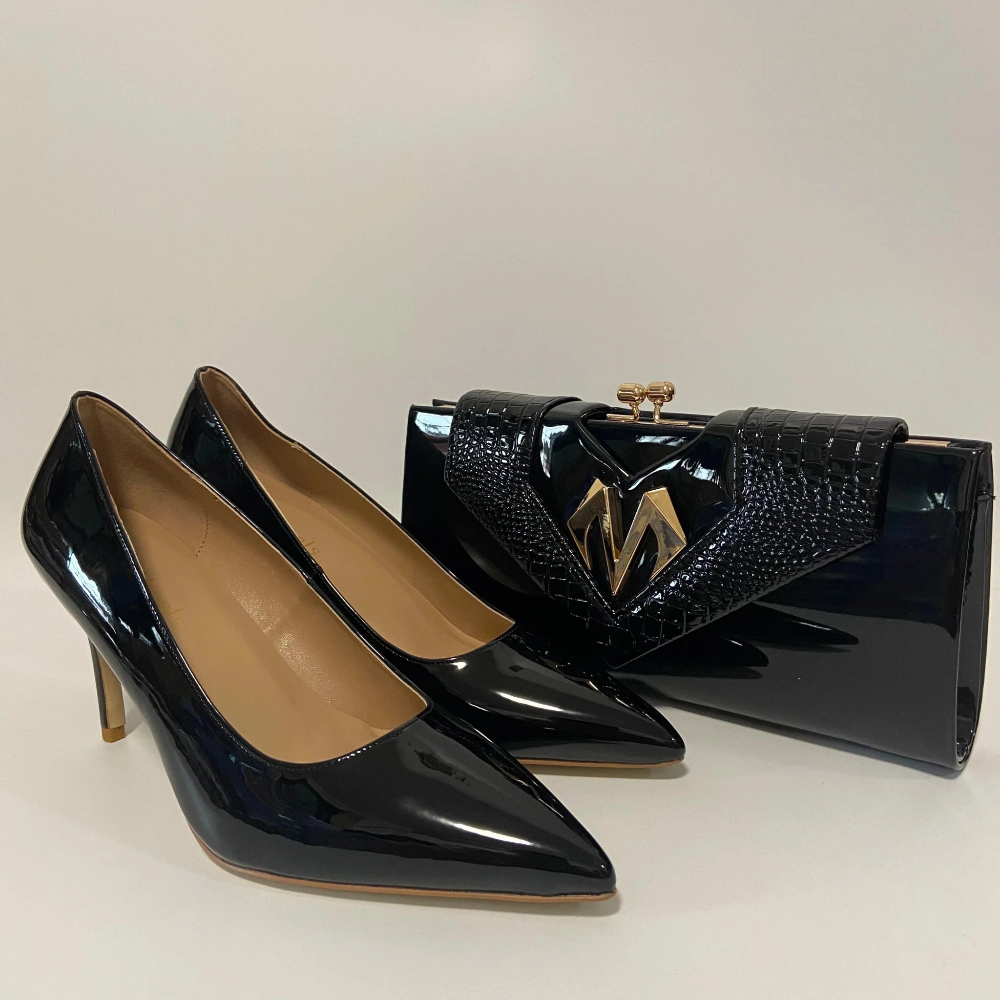 Pretty High Heel Shoes And Bag - Luzilly Bridal & Apparel