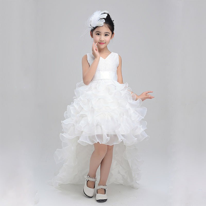 Princess Flower Girl Dress with Train - Luzilly Bridal & Apparel