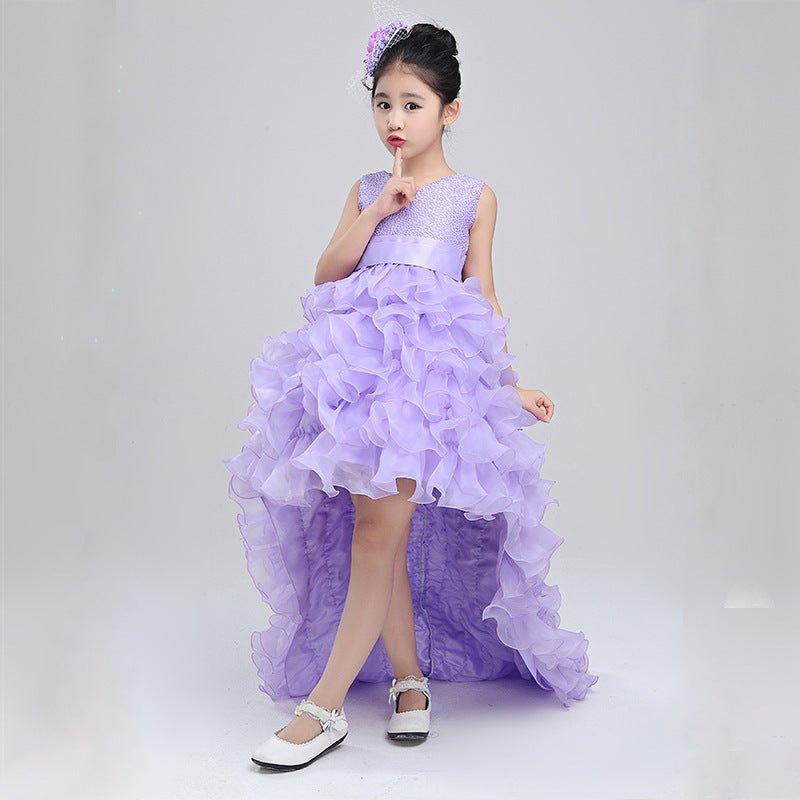 Princess Flower Girl Dress with Train - Luzilly Bridal & Apparel