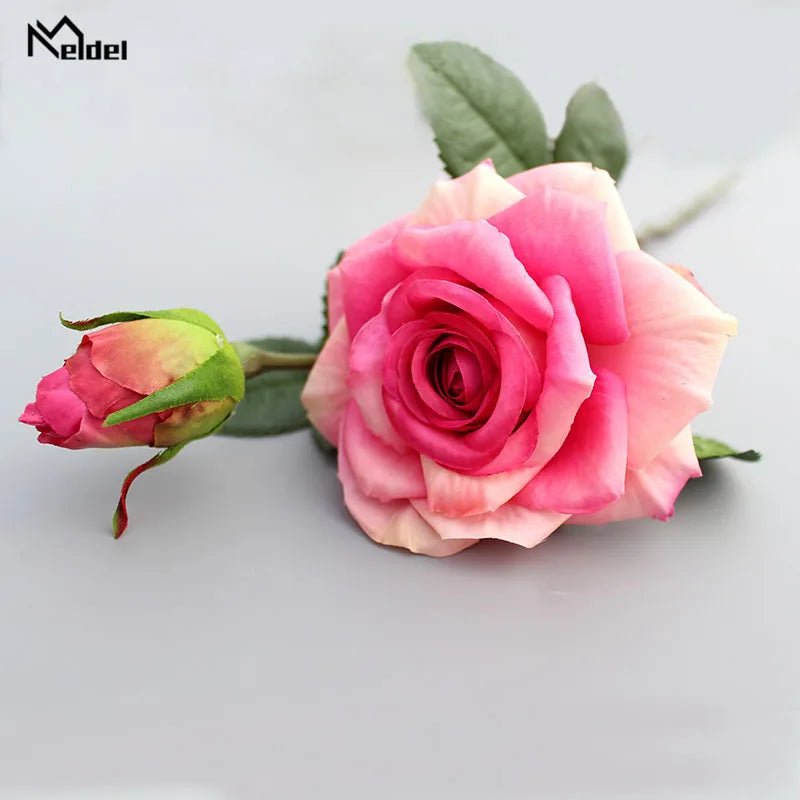 Real-Touch Rose & Silk Peony Bridal Bouquet - Luzilly Bridal & Apparel