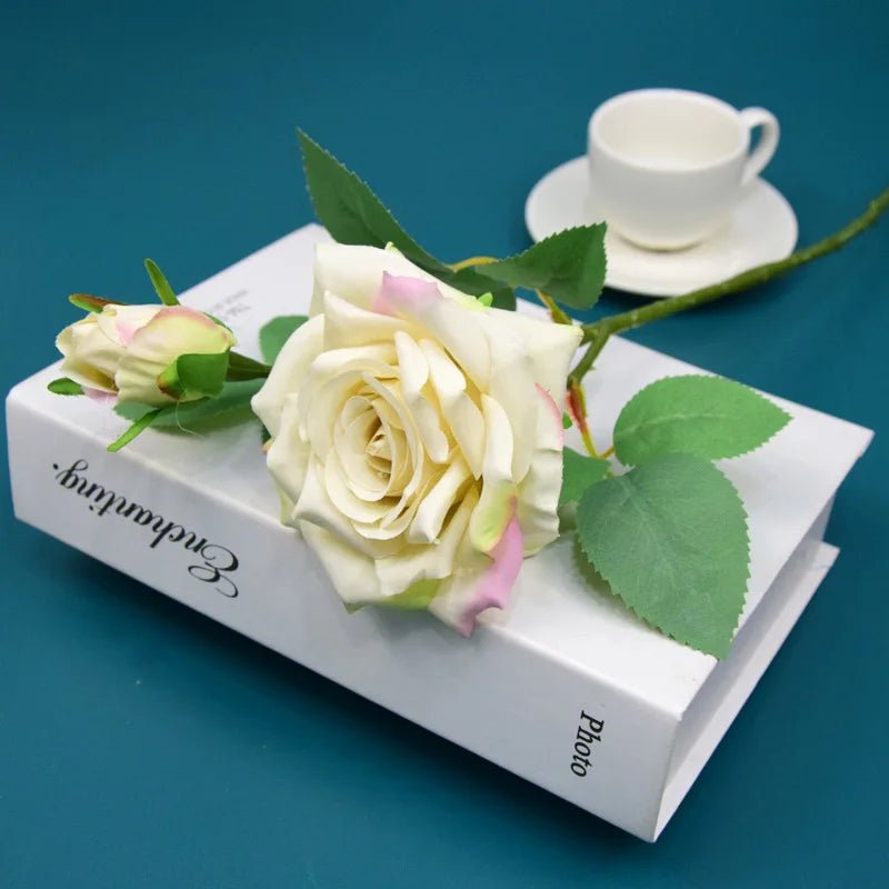 Real-Touch Rose & Silk Peony Bridal Bouquet - Luzilly Bridal & Apparel