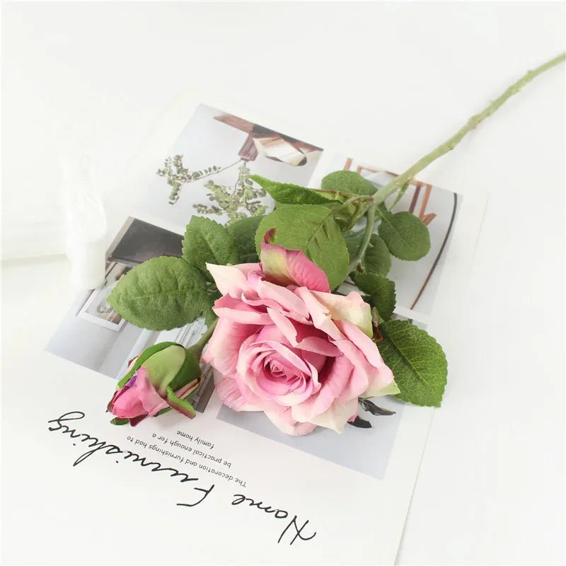 Real-Touch Rose & Silk Peony Bridal Bouquet - Luzilly Bridal & Apparel