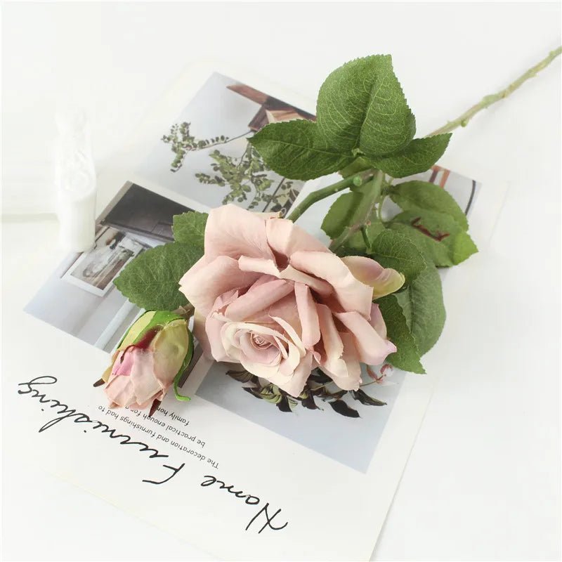 Real-Touch Rose & Silk Peony Bridal Bouquet - Luzilly Bridal & Apparel
