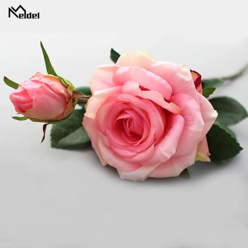Real-Touch Rose & Silk Peony Bridal Bouquet - Luzilly Bridal & Apparel