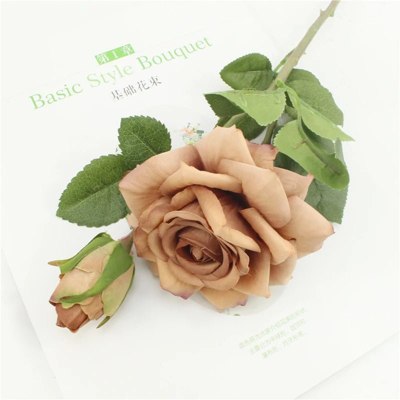 Real-Touch Rose & Silk Peony Bridal Bouquet - Luzilly Bridal & Apparel