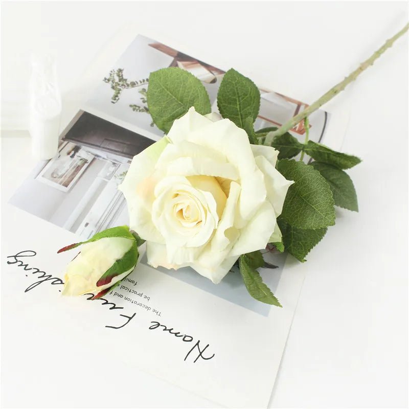 Real-Touch Rose & Silk Peony Bridal Bouquet - Luzilly Bridal & Apparel