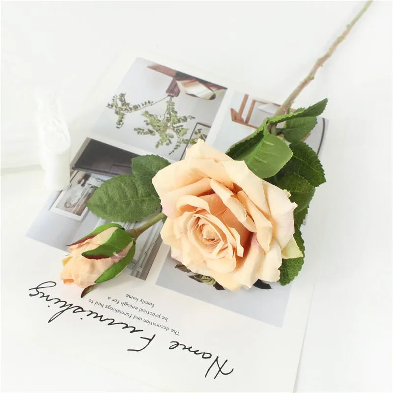 Real-Touch Rose & Silk Peony Bridal Bouquet - Luzilly Bridal & Apparel
