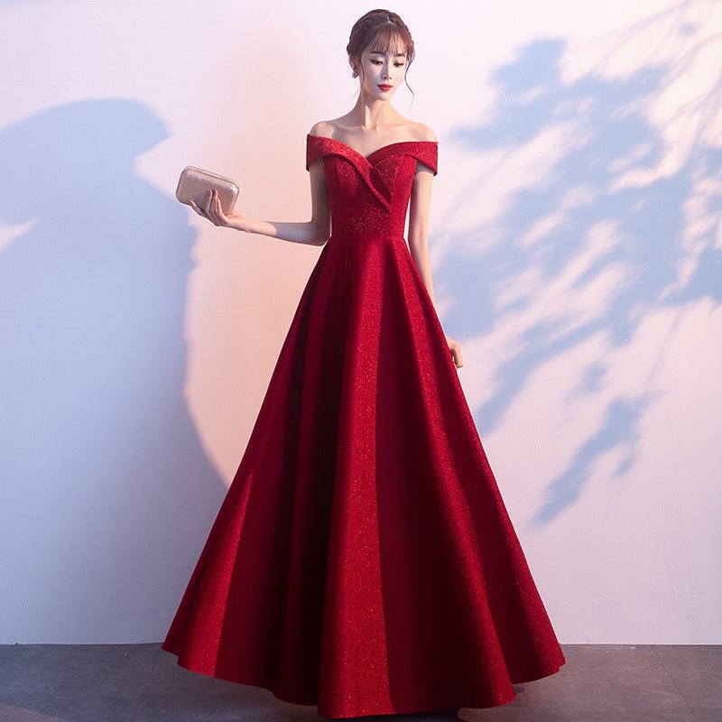 Red Evening Gown for Weddings and Engagements - Luzilly Bridal & Apparel