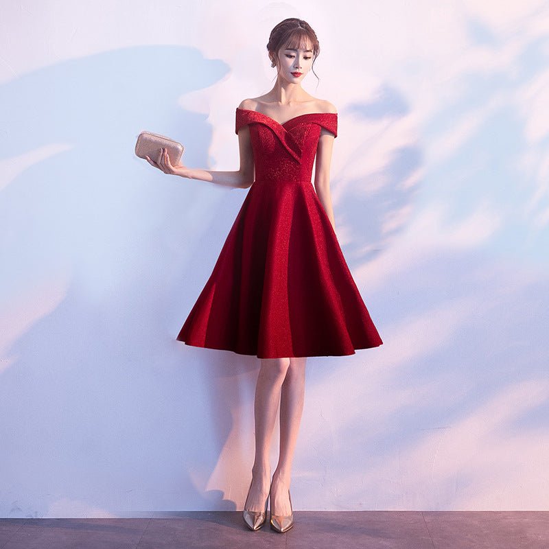 Red Evening Gown for Weddings and Engagements - Luzilly Bridal & Apparel