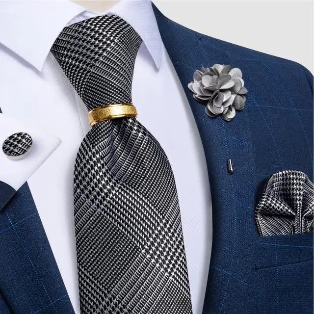 Red Silk Necktie & Cufflink Set for Men - Luzilly Bridal & Apparel