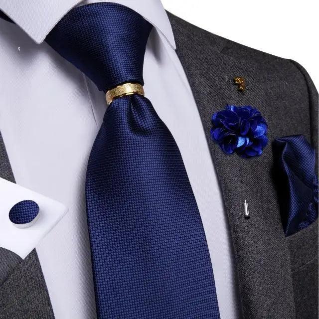 Red Silk Necktie & Cufflink Set for Men - Luzilly Bridal & Apparel