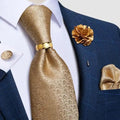 Red Silk Necktie & Cufflink Set for Men - Luzilly Bridal & Apparel