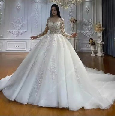 Regal Sparkle Ball Gown Bridal Dress EDW232 - Luzilly Bridal & Apparel