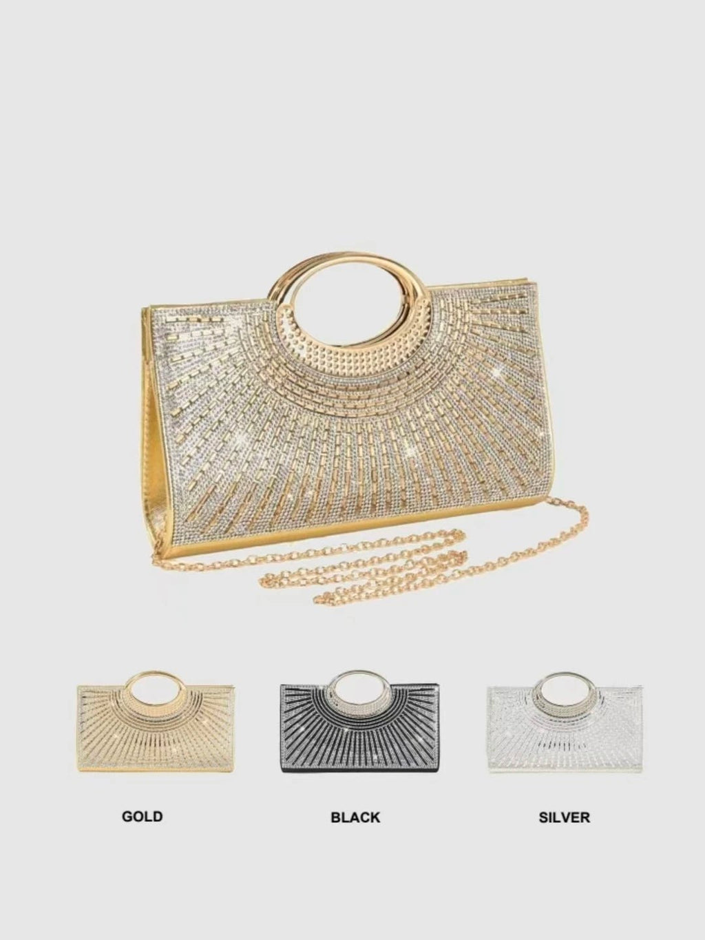 Retro Big-Ring Dinner Clutch - Luzilly Bridal & Apparel