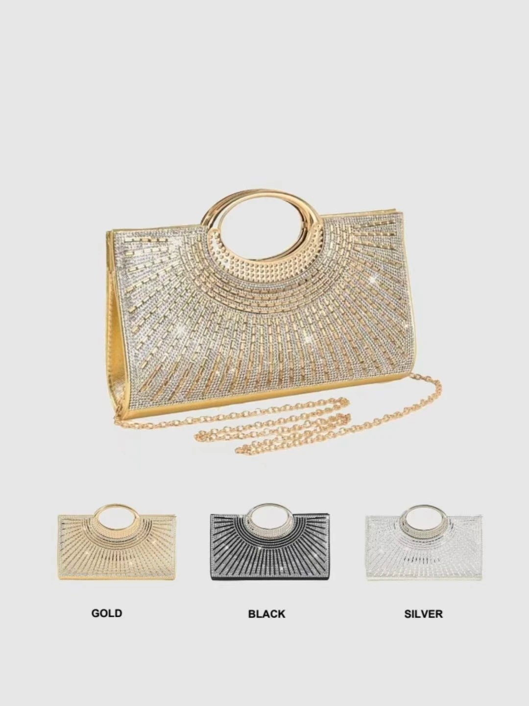 Retro Big-Ring Dinner Clutch - Luzilly Bridal & Apparel