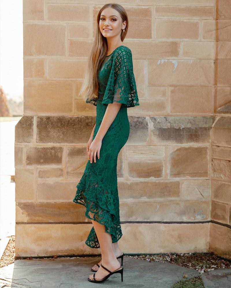 Reyna Dress - Emerald - Luzilly Bridal & Apparel