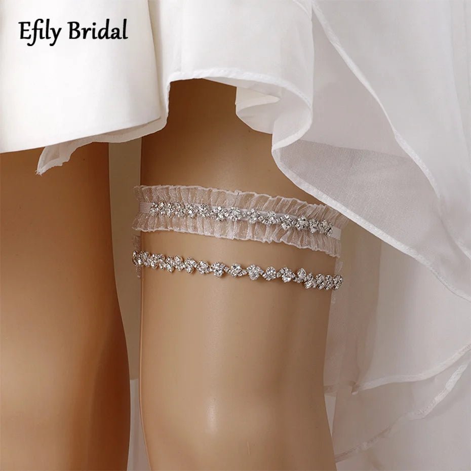 Rhinestone and Crystal Bridal Garter Jewelry - Luzilly Bridal & Apparel