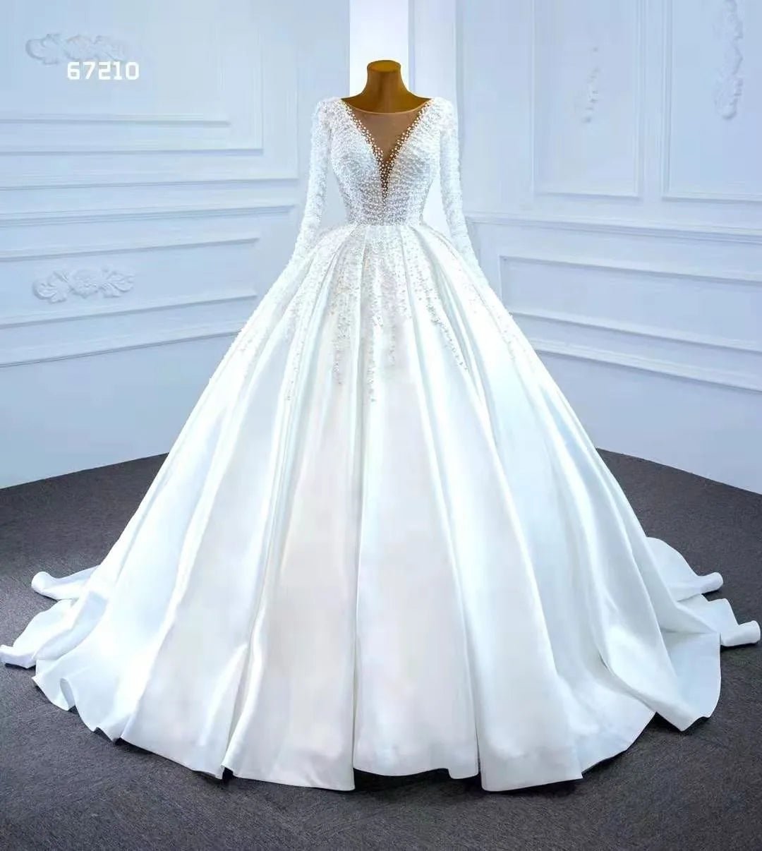 Rhinestone Ball Gown Wedding Dress - Luzilly Bridal & Apparel