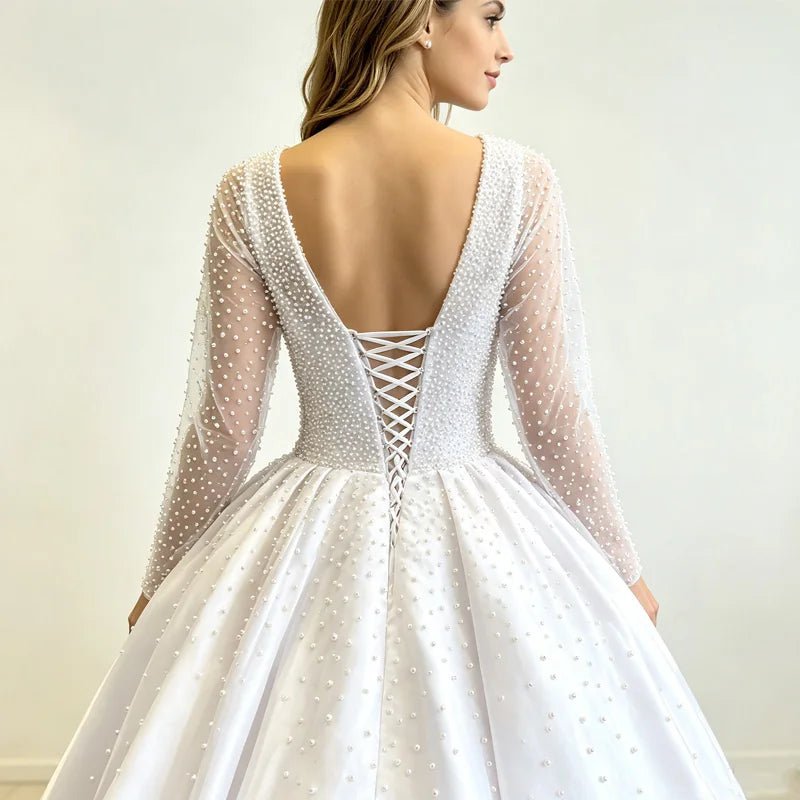 Rhinestone Ball Gown Wedding Dress - Luzilly Bridal & Apparel
