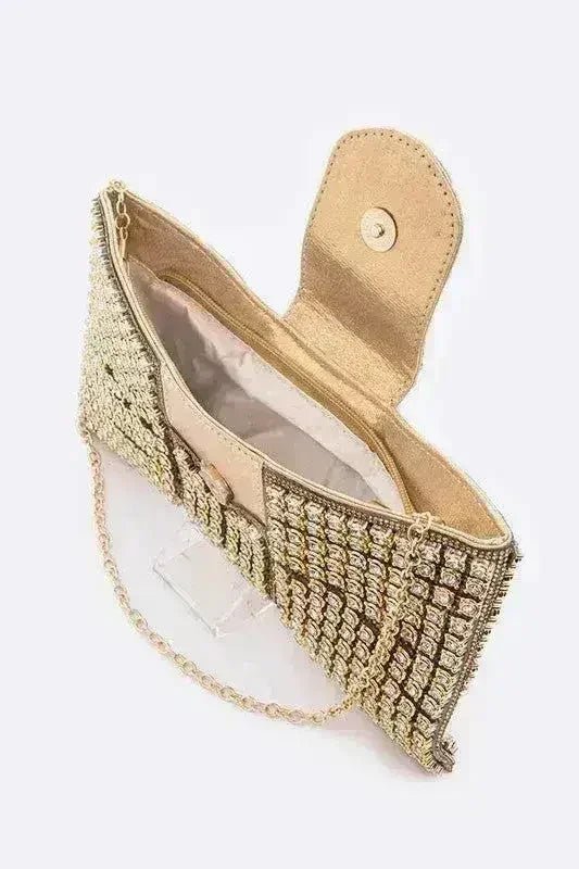 Rhinestone Bow Evening Clutch - Luzilly Bridal & Apparel
