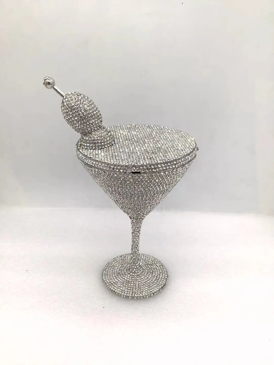 Rhinestone Bucket Evening Clutch - Luzilly Bridal & Apparel