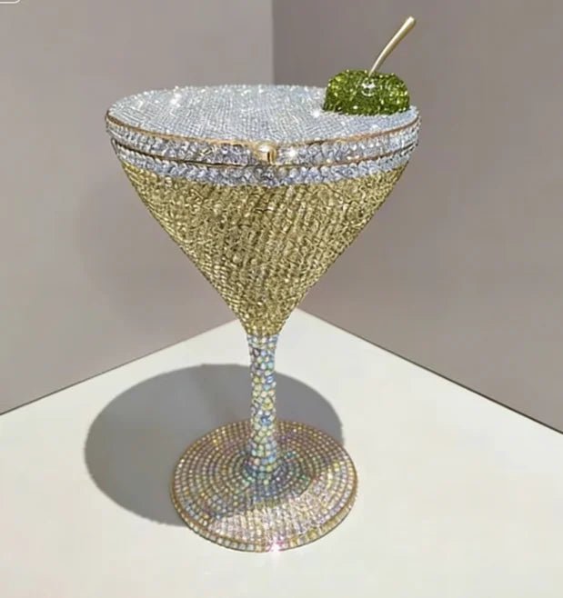 Rhinestone Bucket Evening Clutch - Luzilly Bridal & Apparel