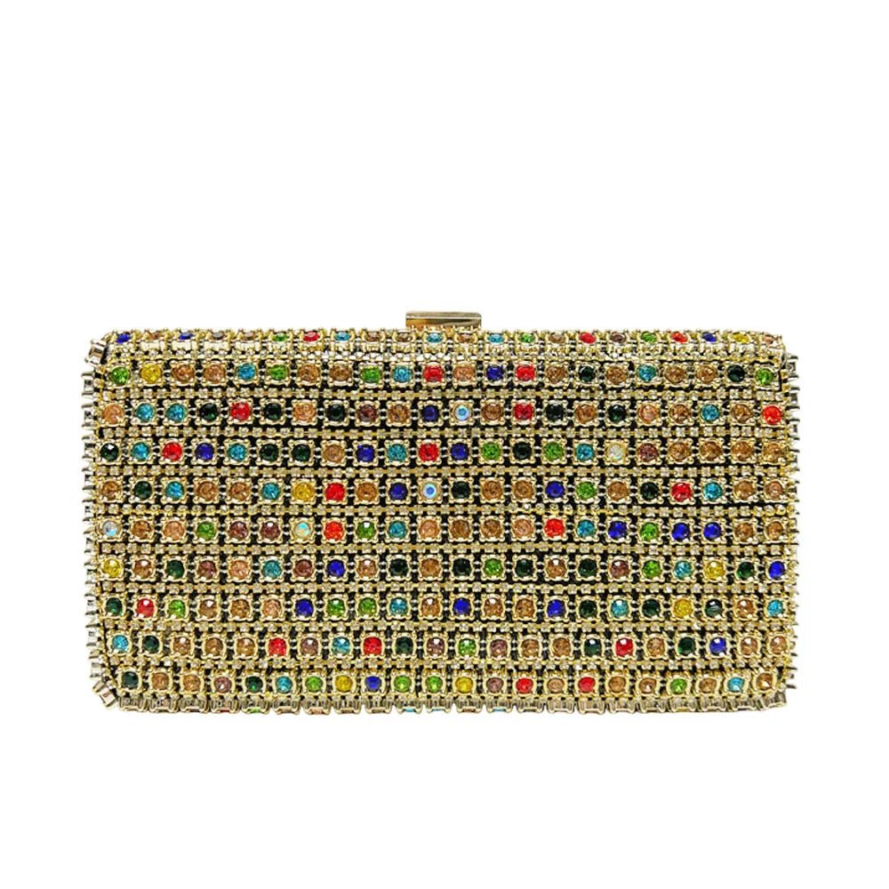 Rhinestone Chain Crossbody Clutch - Luzilly Bridal & Apparel