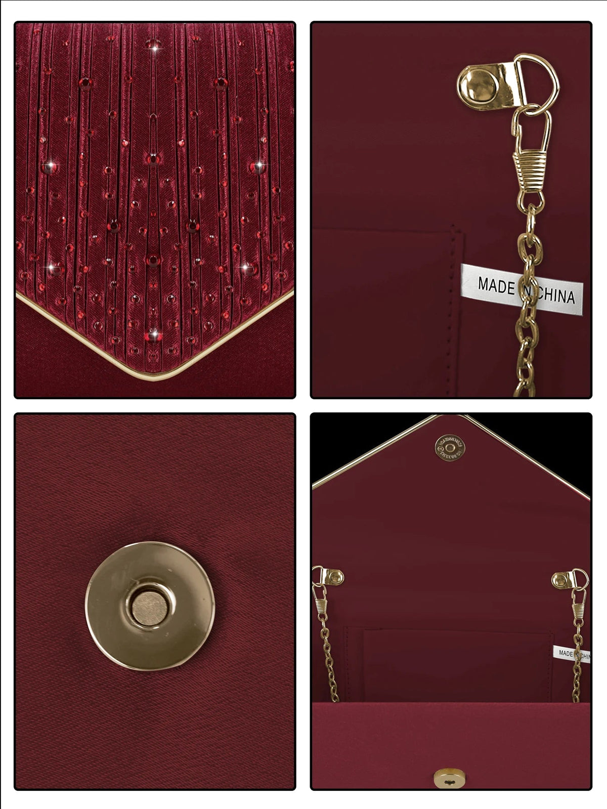 Rhinestone Clutch & Jewelry Set - Luzilly Bridal & Apparel