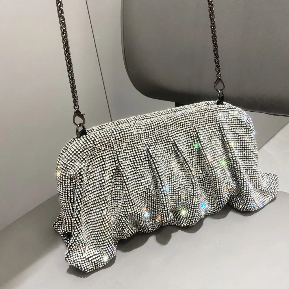 Rhinestone Crystal Evening Clutch - Luzilly Bridal & Apparel