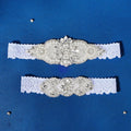 Rhinestone Crystal Flower Bridal Garter - Luzilly Bridal & Apparel