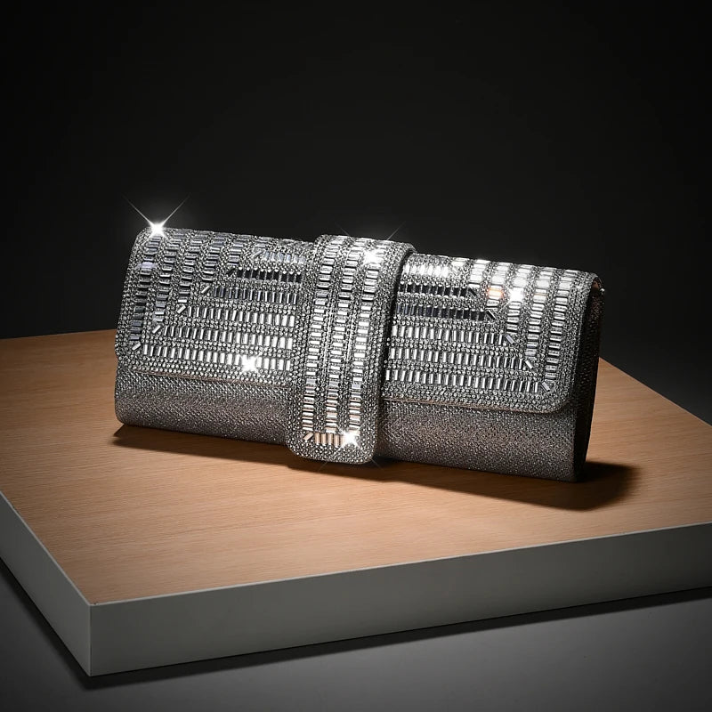 Rhinestone Envelope Evening Clutch - Luzilly Bridal & Apparel
