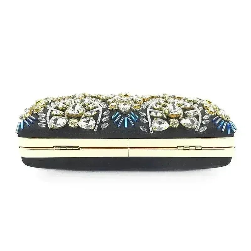 Rhinestone Evening Minaudiere Clutch - Luzilly Bridal & Apparel