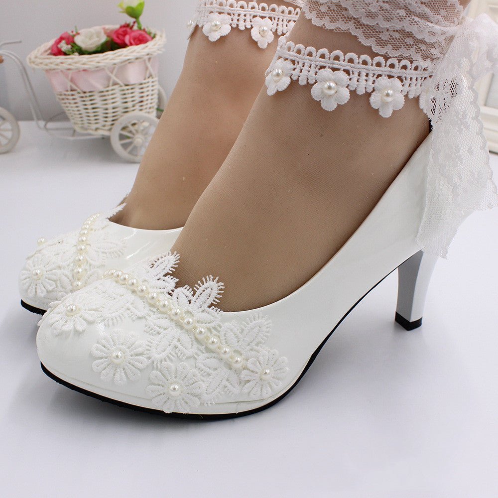 Rhinestone Flower Bridal Shoes - Luzilly Bridal & Apparel