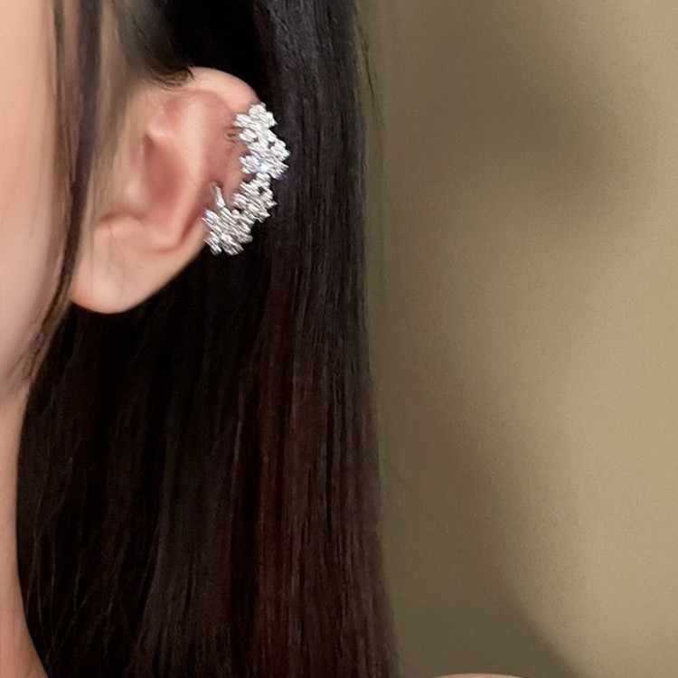 Rhinestone Flower Clip-On Earrings - Luzilly Bridal & Apparel