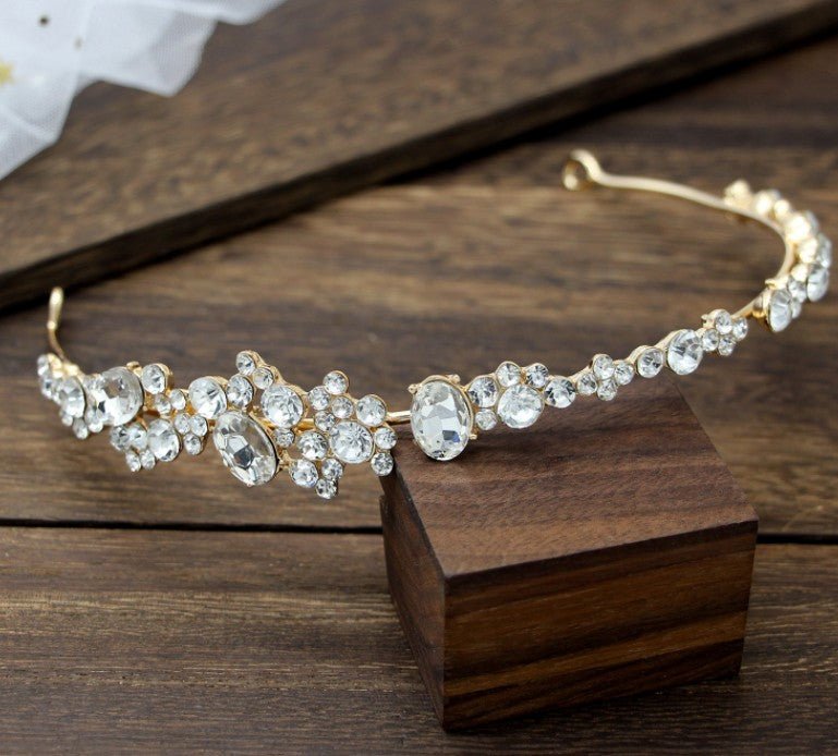 Rhinestone headband diadem wedding dress accessories - Luzilly Bridal & Apparel